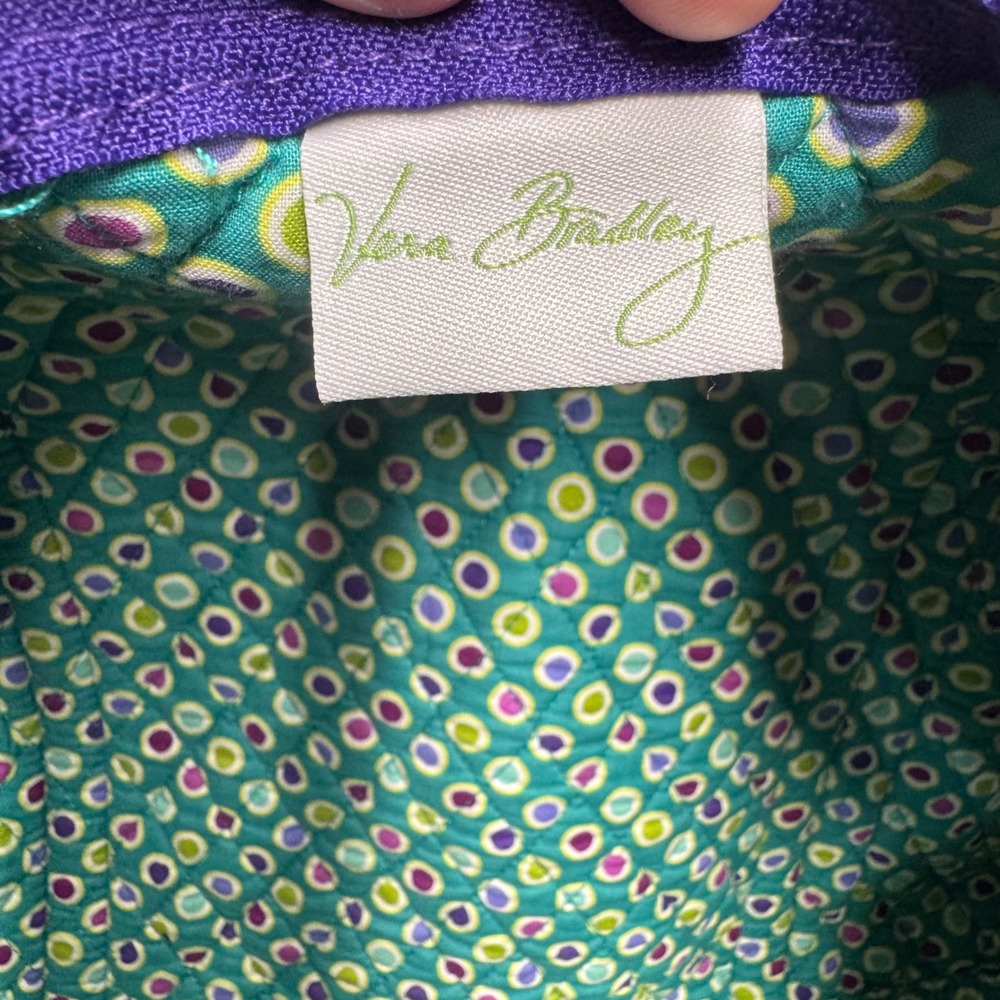 Vera Bradley Duffel Bag Medium Purple Teal Paisley Lilli Bell Travel Bag - Picture 10 of 10